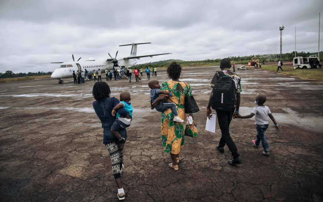 Des réfugiés centrafricains pleins d’espoir rentrent chez eux depuis la RD Congo