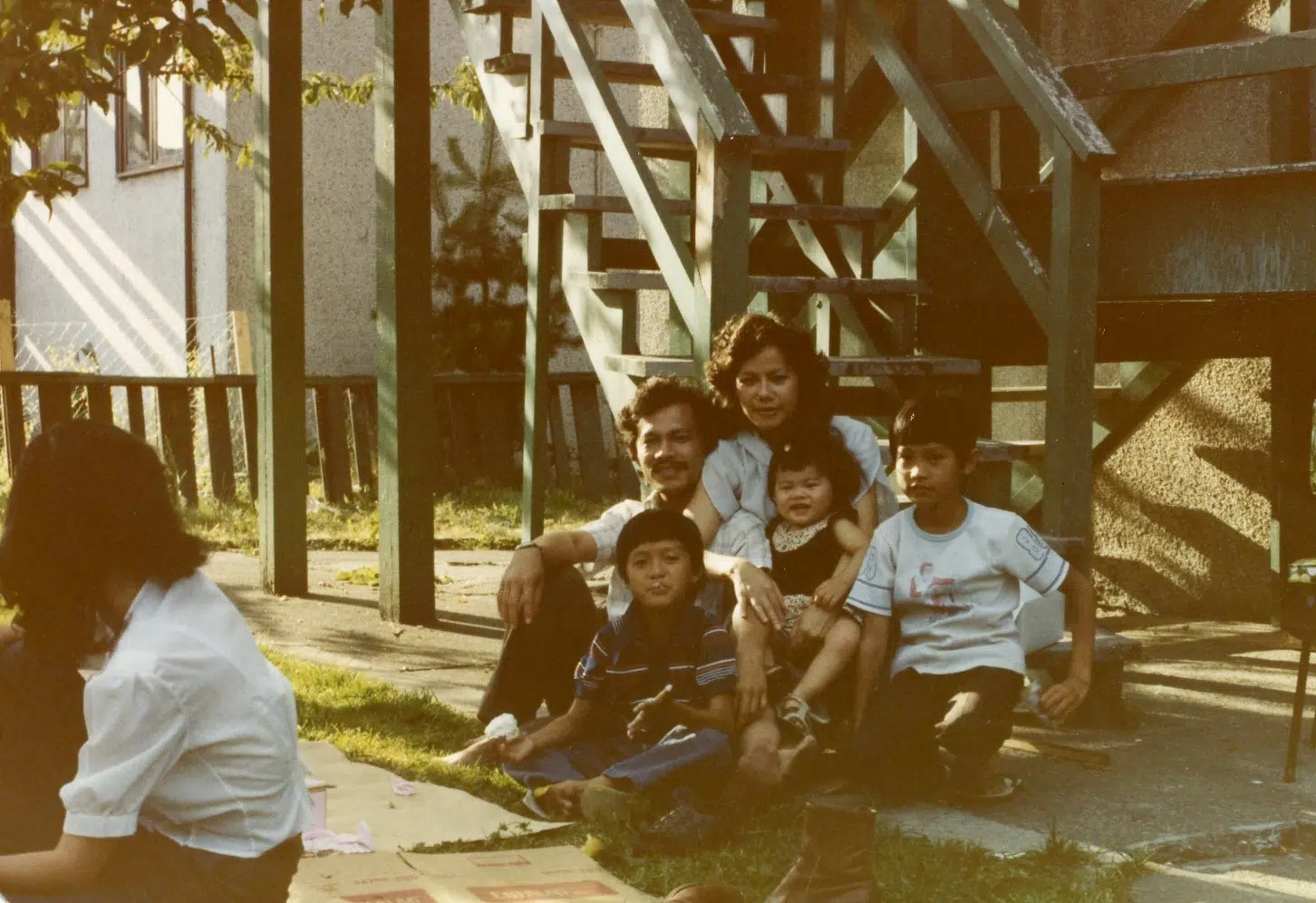 Amelie and her family shortly after arriving in Canada in 1982