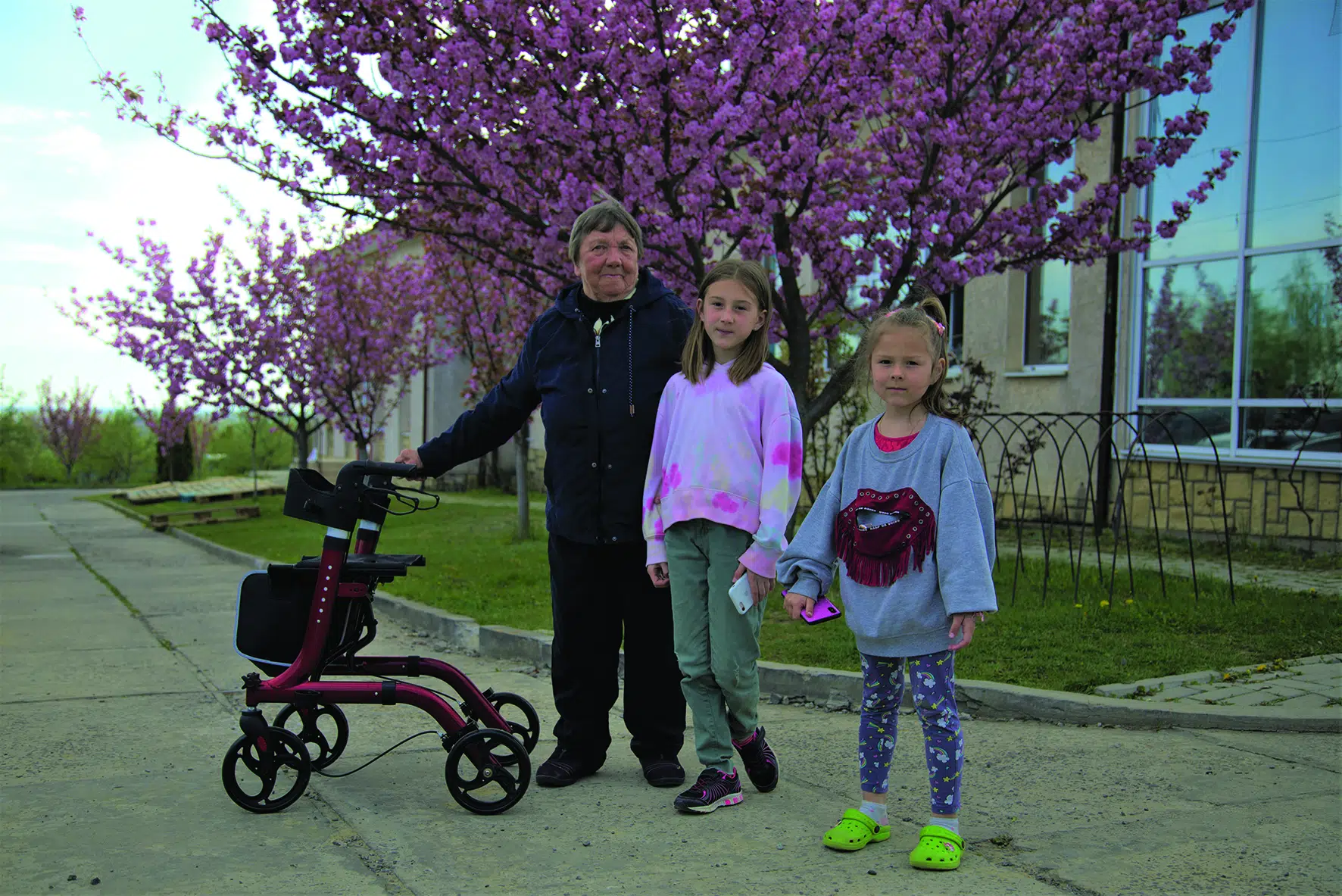 Grandma and grandchildren from Ukraine