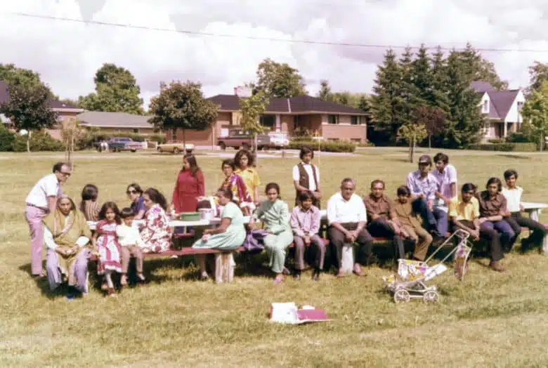 Pique-nique avec la famille au complet à Guelph. © Photo fournie par la famille Walji-Adatia