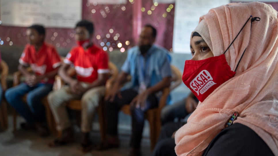 Young Rohingya volunteers confront gender-based violence in crowded Bangladesh camps