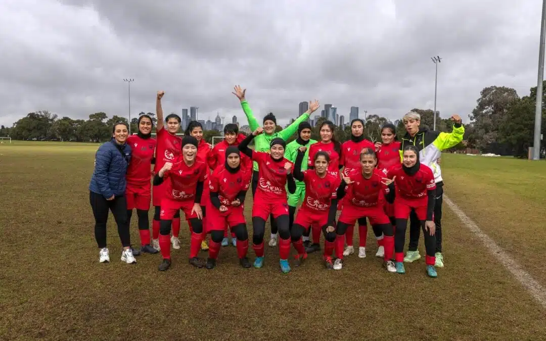 Exiled Afghan women’s football team scores goals in Australia