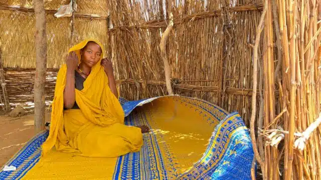 Zeinab escaped to Chad with her two children after armed men attacked her home in El Geneina and killed her husband.

© UNHCR/Hadja Lalla Sy