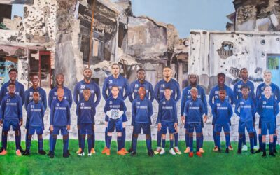 ‘Uprooted to unstoppable’: Canadian artist’s exhibit at UN headquarters highlights power of soccer to change lives
